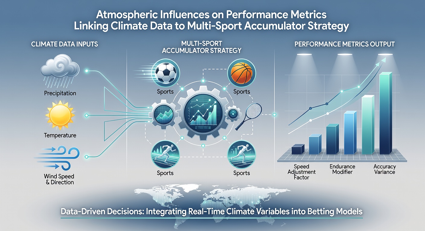 Detailed climate charts and sports performance graphs illustrating connections between weather variables and betting accumulator outcomes