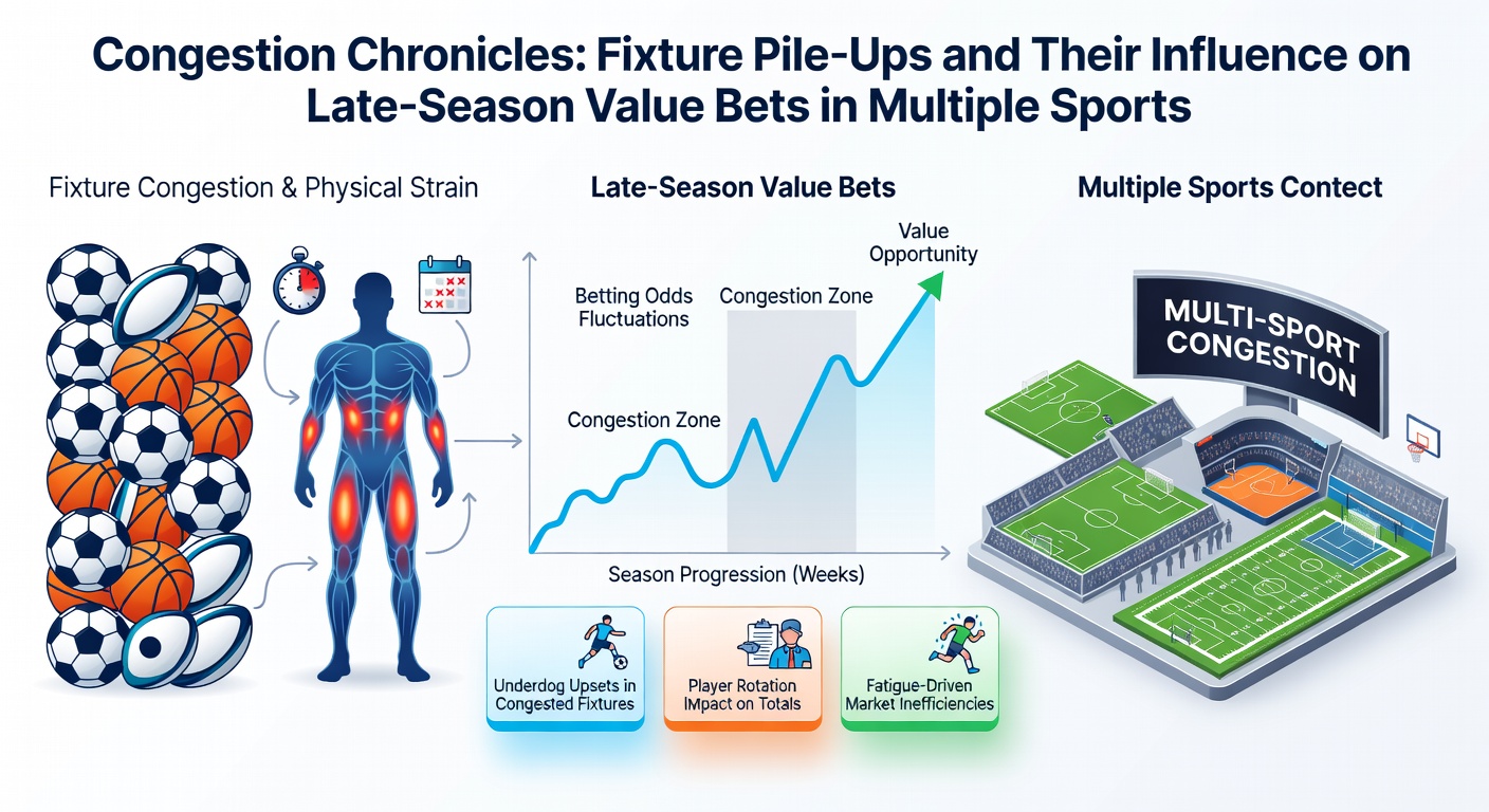 Late-season fixture pile-up analysis with player fatigue metrics and betting odds adjustments