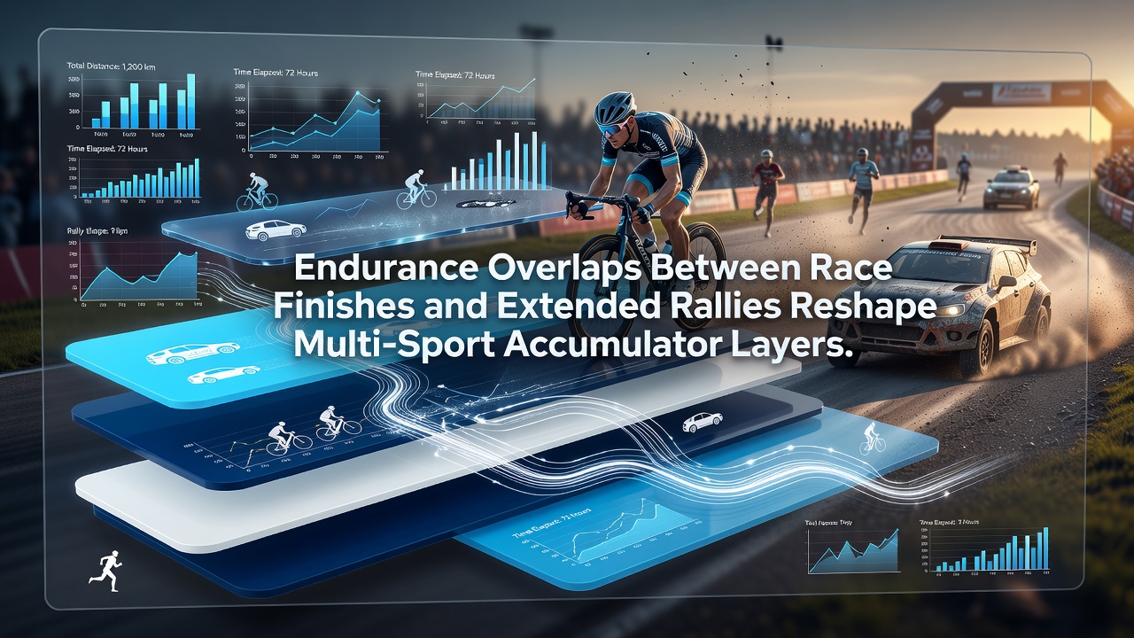 Data visualization of accumulator layers combining racing and tennis metrics