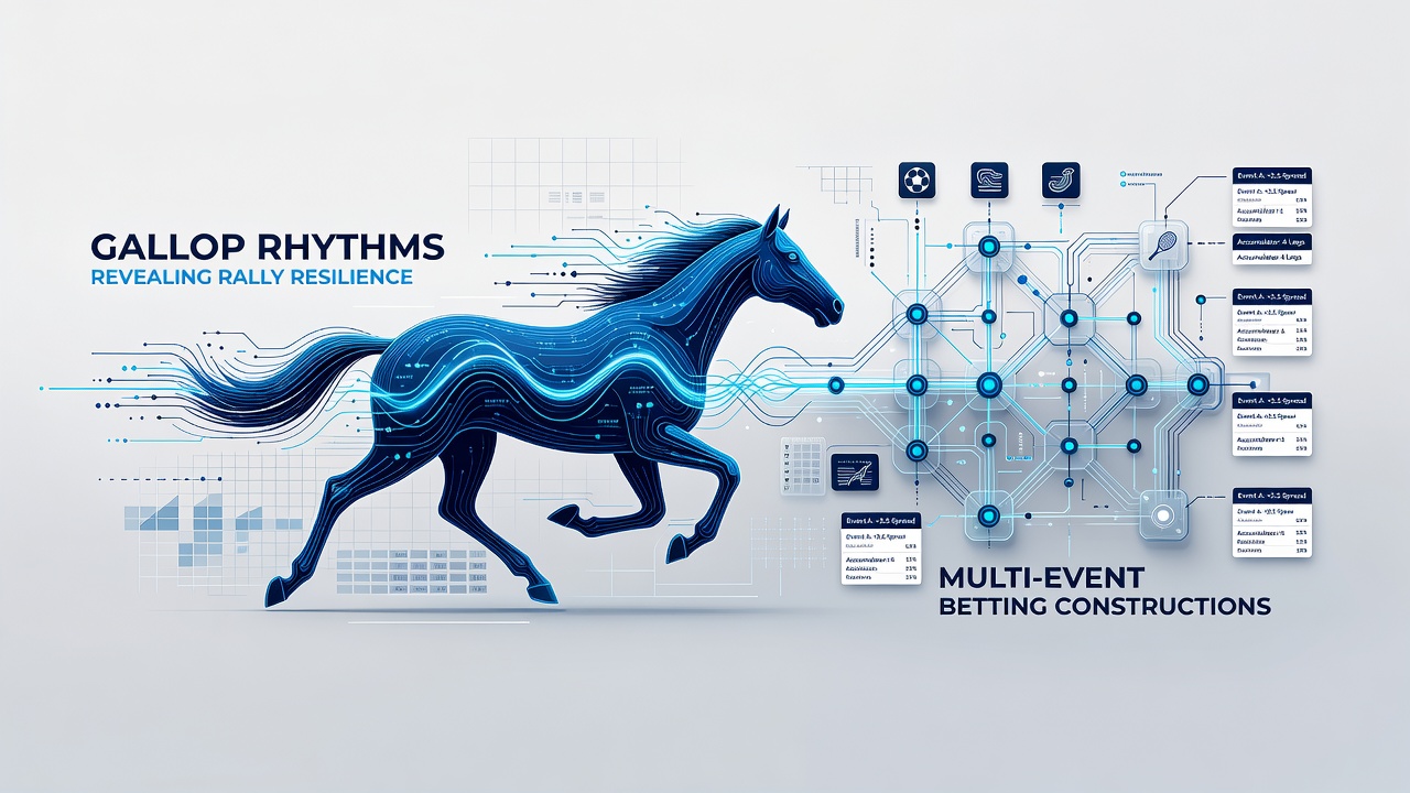 Tennis rally statistics integrated with horse racing pace data for multi-event betting