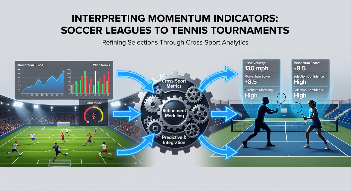 Comparative chart showing momentum indicators linking soccer results with tennis and racing outcomes