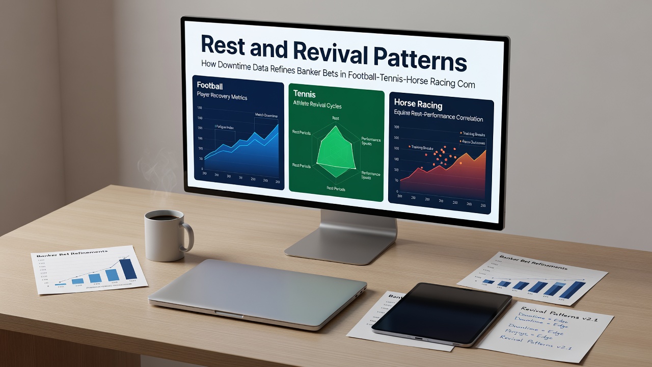 Chart showing downtime impact on performance metrics in football, tennis, and horse racing