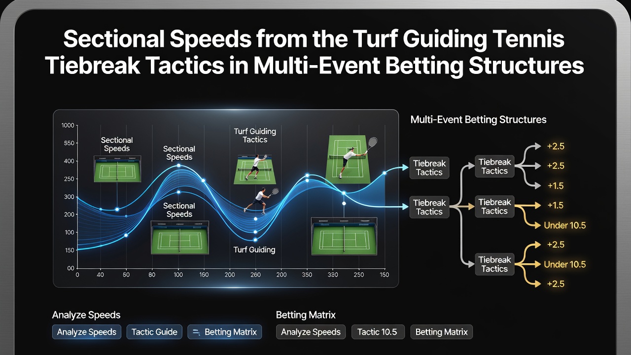 Sectional speed charts overlaid with tennis court diagrams showing pace correlations in tiebreak scenarios