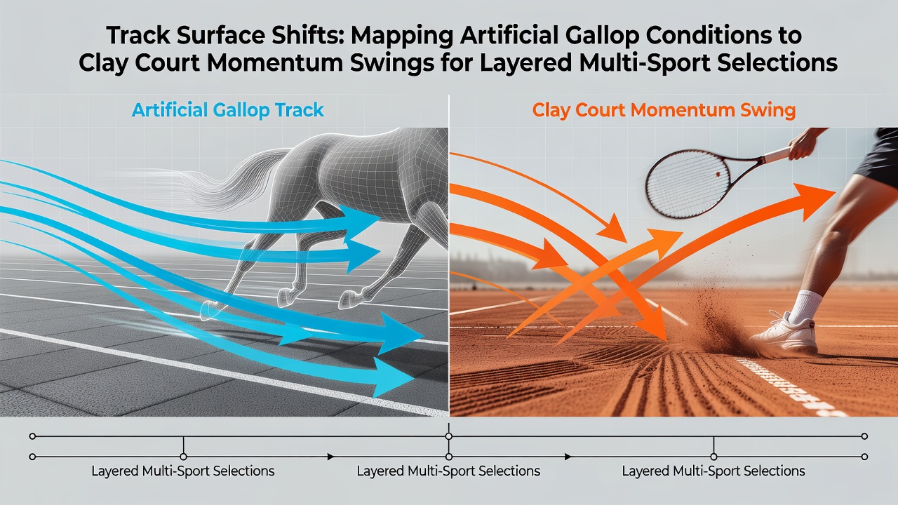 Artificial gallop track surface showing layered conditions and transitions during a race meeting