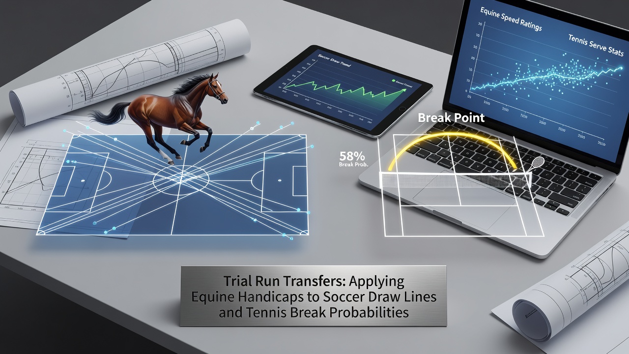 Visual representation of equine trial data overlaid on soccer pitch lines and tennis court break zones